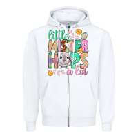 White Little mister hops a lot Easter Day Zipper Hoodie - HowdyJamesFarm