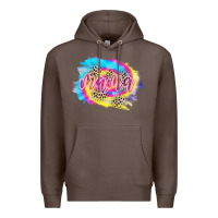 Coffee Mama Tie dye Leopard Premium Hoodie - CowCowDesign