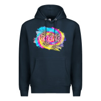 Navy Mama Tie dye Leopard Premium Hoodie - CowCowDesign