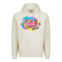 Oatmeal Heather Mama Tie dye Leopard Premium Hoodie - CowCowDesign