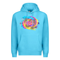 Ocean Blue Mama Tie dye Leopard Premium Hoodie - CowCowDesign