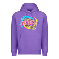 Purple Mama Tie dye Leopard Premium Hoodie - CowCowDesign