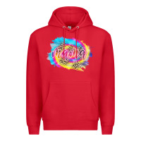 Red Mama Tie dye Leopard Premium Hoodie - CowCowDesign