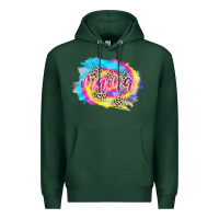 Sports Green Mama Tie dye Leopard Premium Hoodie - CowCowDesign