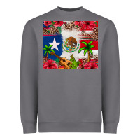 Mexican And Puerto Rico Flag Heavyweight Sweatshirt | Teevron