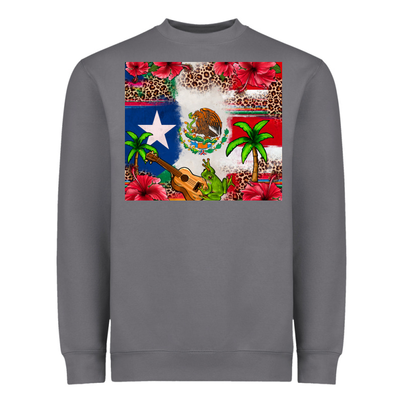 Mexican And Puerto Rico Flag Heavyweight Sweatshirt by texasbilliewilder | Teevron