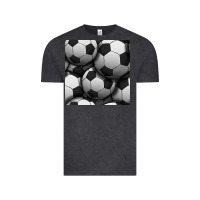 Vintage Black soccer seamless pattern Vintage Tee - BundleAndBundleShop