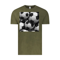 Vintage Olive soccer seamless pattern Vintage Tee - BundleAndBundleShop
