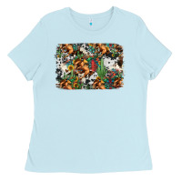 Baby Blue western rodeo background Ladies Tee - Jasminsmagicworld