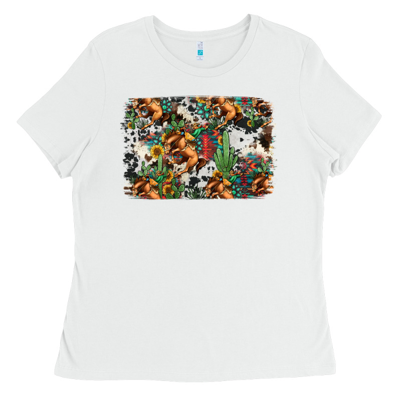 Western Rodeo Background Ladies Tee by Jasminsmagicworld | Teevron