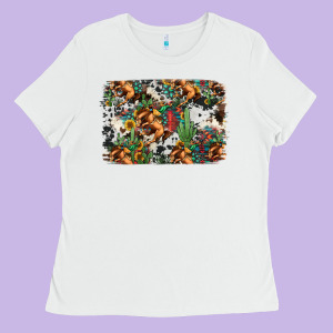 Western Rodeo Background Ladies Tee Designed By Jasminsmagicworld