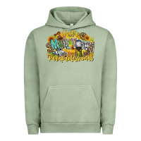 Pigment Oil Green just small town paraprofessional Urban Hoodie - CowhideDigitalArt