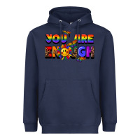 Navy you are enough Heavyweight Hoodie - FaDigitalArtStudio