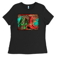 Black country boots Christmas Ladies Tee - Jasminsmagicworld