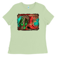 Matcha country boots Christmas Ladies Tee - Jasminsmagicworld