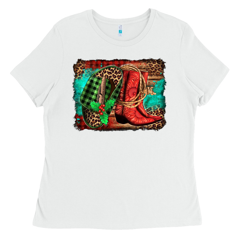 Country Boots Christmas Ladies Tee by Jasminsmagicworld | Teevron