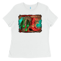 White country boots Christmas Ladies Tee - Jasminsmagicworld