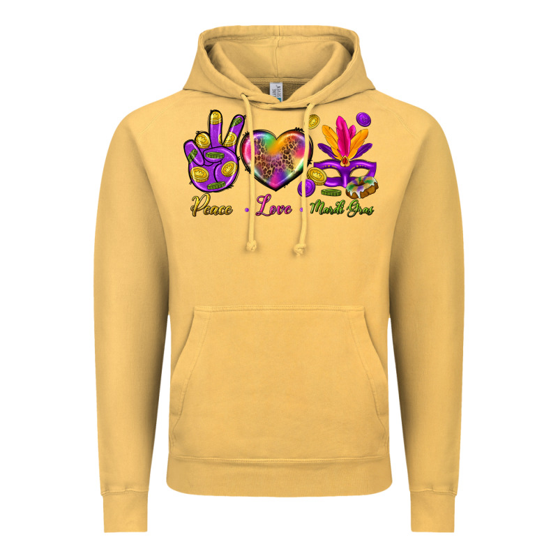 Peace Love Mardi Gras Vintage Hoodie by BundleAndBundleShop | Teevron