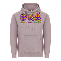 Vintage Zinc Peace Love Mardi Gras Vintage Hoodie - BundleAndBundleShop