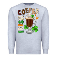 Heather Grey Irish coffee St. Patrick's Day Premium Sweatshirt - FaDigitalArtStudio