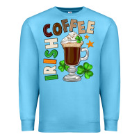 Ocean Blue Irish coffee St. Patrick's Day Premium Sweatshirt - FaDigitalArtStudio