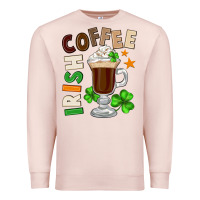 Pale Pink Irish coffee St. Patrick's Day Premium Sweatshirt - FaDigitalArtStudio