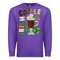Purple Irish coffee St. Patrick's Day Premium Sweatshirt - FaDigitalArtStudio