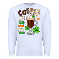 White Irish coffee St. Patrick's Day Premium Sweatshirt - FaDigitalArtStudio