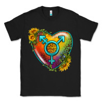 Black Lgbtq Heart With Sunflower Classic Tee - BundleAndBundleShop