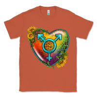 Copper Lgbtq Heart With Sunflower Classic Tee - BundleAndBundleShop