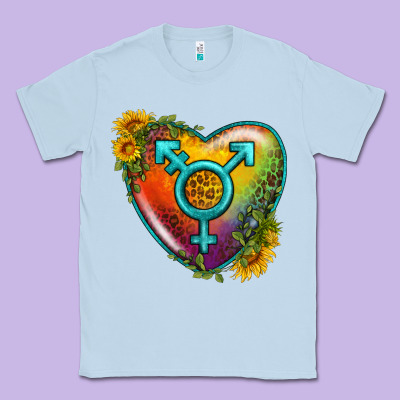Lgbtq Heart With Sunflower Classic Tee Designed By Bundleandbundleshop