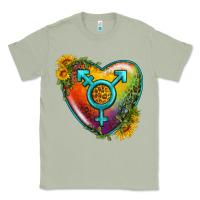 Matcha Lgbtq Heart With Sunflower Classic Tee - BundleAndBundleShop