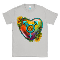 Moon Dust Lgbtq Heart With Sunflower Classic Tee - BundleAndBundleShop