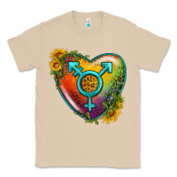 Mushroom Lgbtq Heart With Sunflower Classic Tee - BundleAndBundleShop