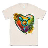 Natural Lgbtq Heart With Sunflower Classic Tee - BundleAndBundleShop