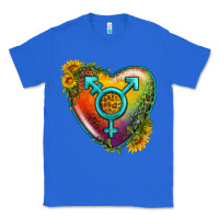 True Royal Lgbtq Heart With Sunflower Classic Tee - BundleAndBundleShop