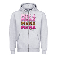 Heather Grey Mama Mama Mama Mama Mother's Day Zipper Hoodie - CowGirlArtShop