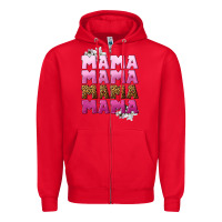 Red Mama Mama Mama Mama Mother's Day Zipper Hoodie - CowGirlArtShop