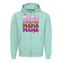 Seafoam Mama Mama Mama Mama Mother's Day Zipper Hoodie - CowGirlArtShop