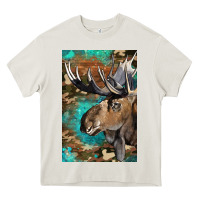 Cream Western Camo Moose Heavy Core Tee - LillyAllenDesigns