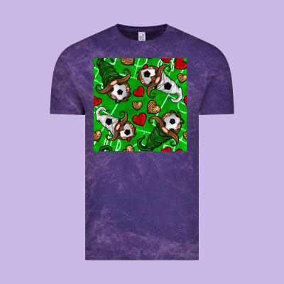 Soccer Gnomes And Hearts Seamless Pattern Vintage Tee Designed By Bundleandbundleshop