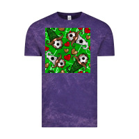 Cloud Purple soccer gnomes and hearts seamless pattern Vintage Tee - BundleAndBundleShop