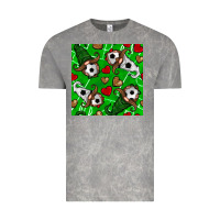 Cloud Rock soccer gnomes and hearts seamless pattern Vintage Tee - BundleAndBundleShop