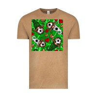 Vintage Camel soccer gnomes and hearts seamless pattern Vintage Tee - BundleAndBundleShop