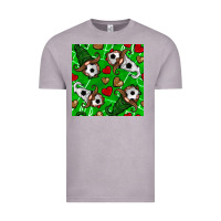 Vintage Zinc soccer gnomes and hearts seamless pattern Vintage Tee - BundleAndBundleShop