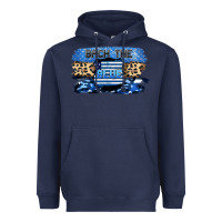 Navy Back the blue Heavyweight Hoodie - FaDigitalArtStudio