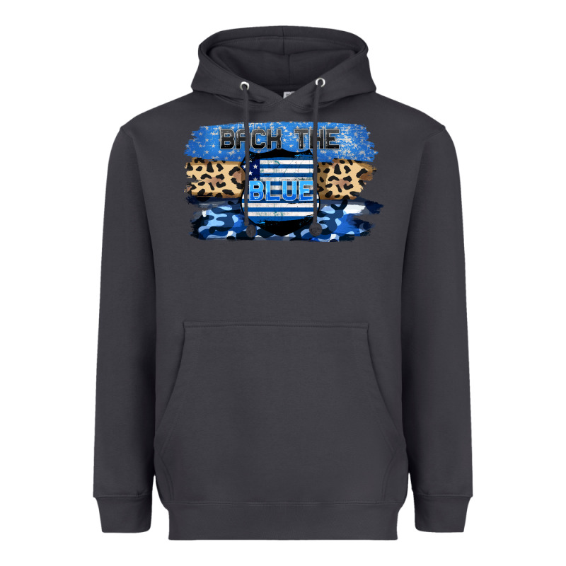 Back The Blue Heavyweight Hoodie by FaDigitalArtStudio | Teevron