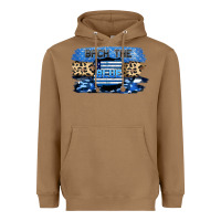 Toasted Coconut Back the blue Heavyweight Hoodie - FaDigitalArtStudio