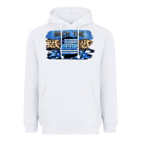 White Back the blue Heavyweight Hoodie - FaDigitalArtStudio