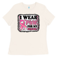 Bone i wear pink for my mom breast cancer awareness Ladies Tee - Jasminsmagicworld